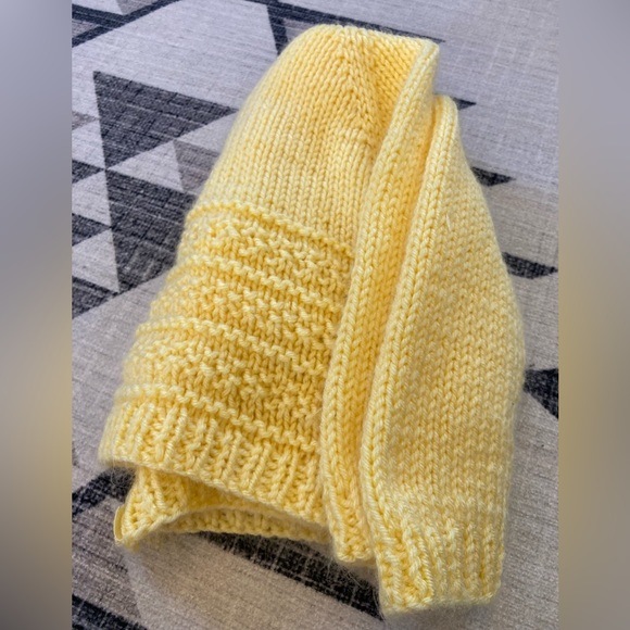 Yellow Crochet Back Zip Sweater - Picture 5 of 8